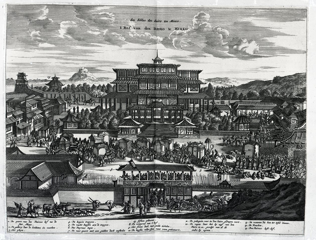 Procesí z Macaa, ilustrace z ‚Atlas Chinensis‘ od Arnolduse Montanuse, 1671 od Dutch School