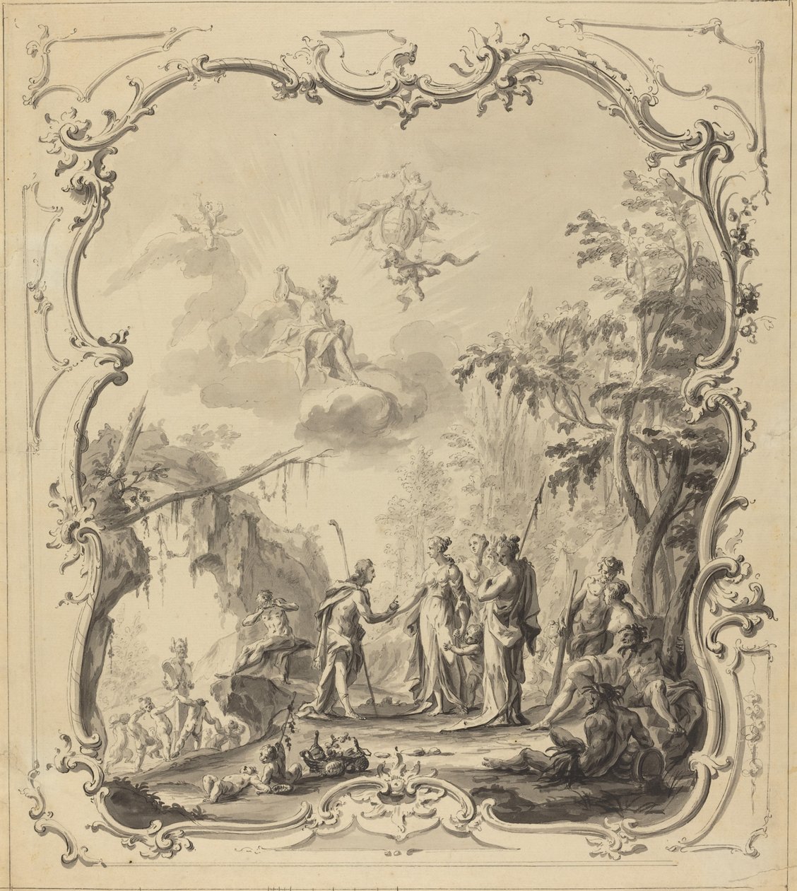 Soud z Paříže od Dutch 18th Century