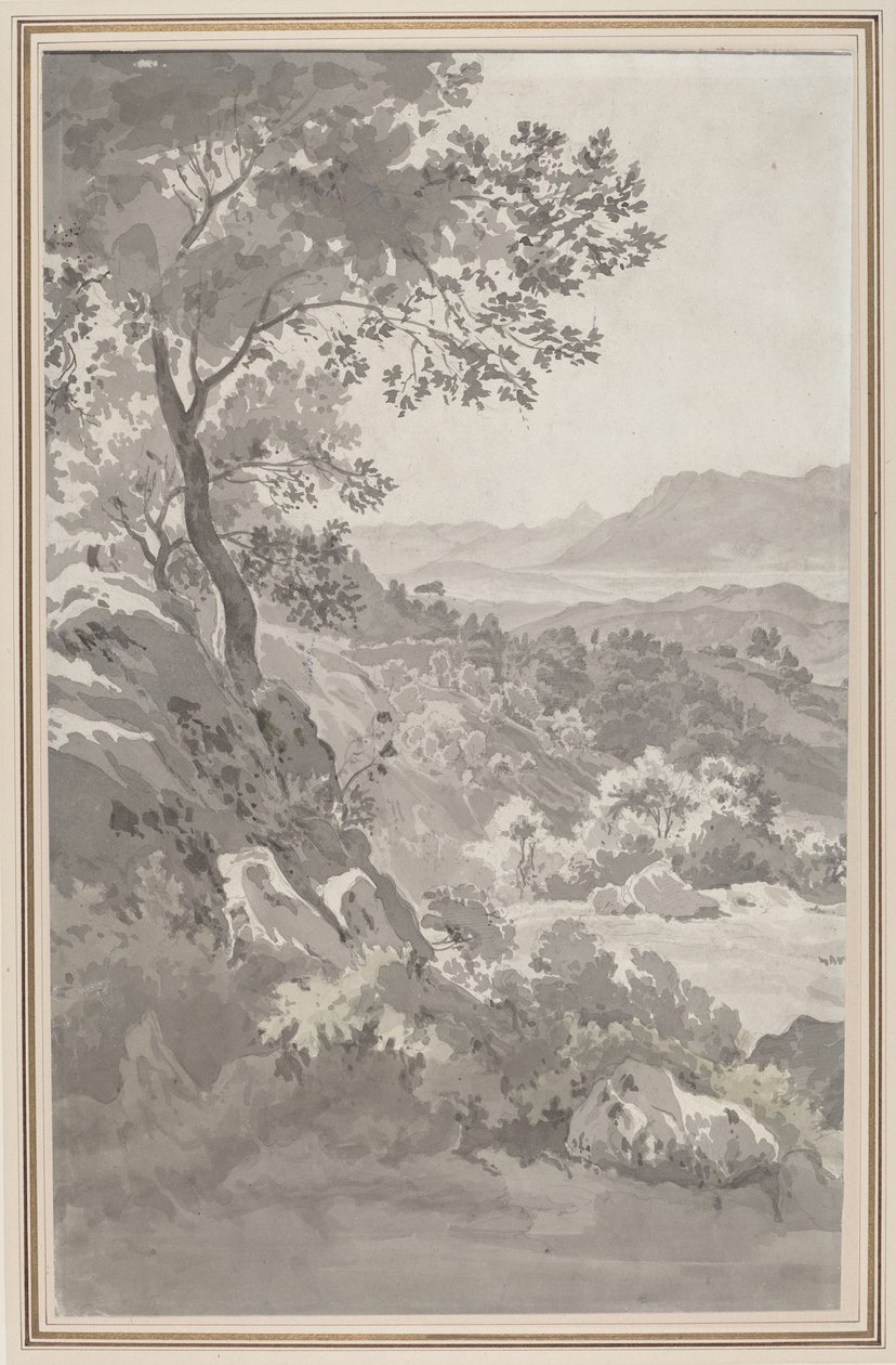 Údolí v italské Campagna od Dutch 19th Century