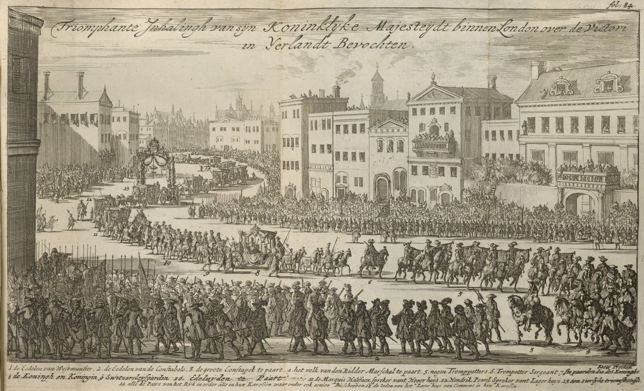 Průvod za krále Viléma III od Dutch School