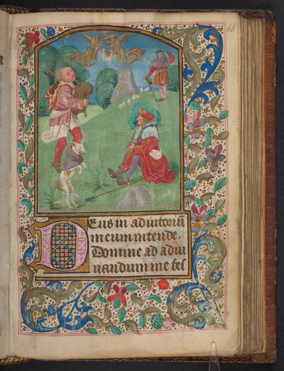 Annunciation to the Shepherds, Harley 2923, f.66r, c.1480 (vellum) od Dutch School