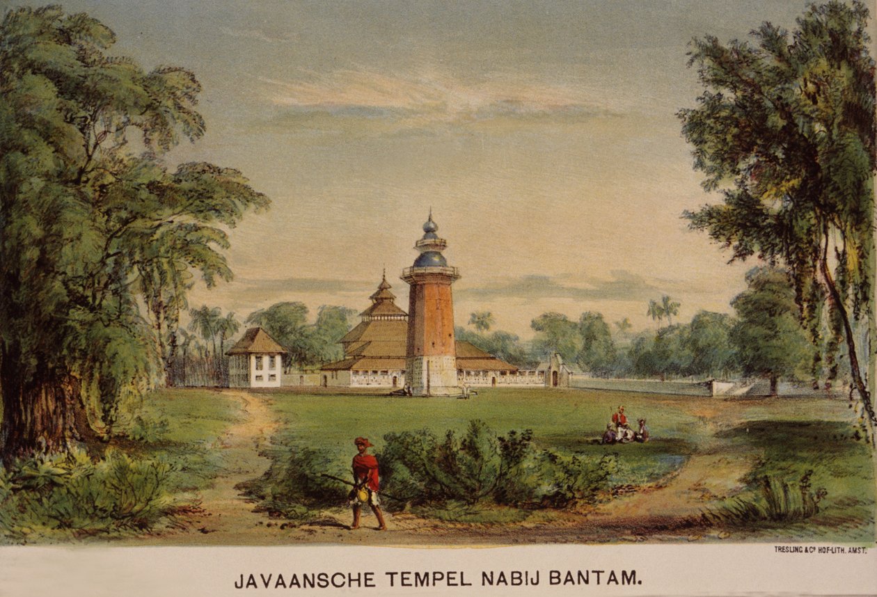 Mešita Banten, Jáva, Indonésie od Dutch School