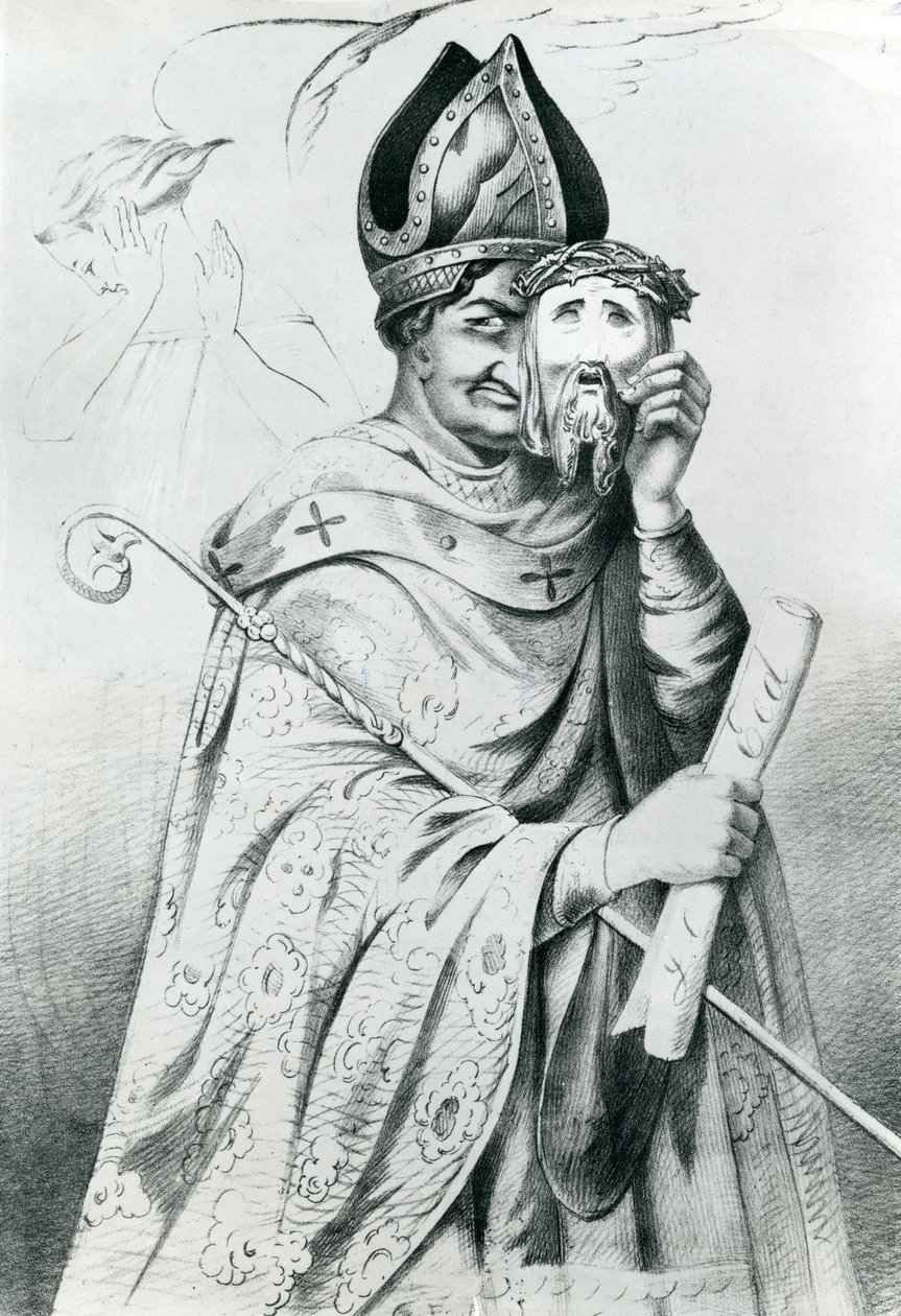 Karikatura papeže Pia IX. (1792-1878) od Dutch School