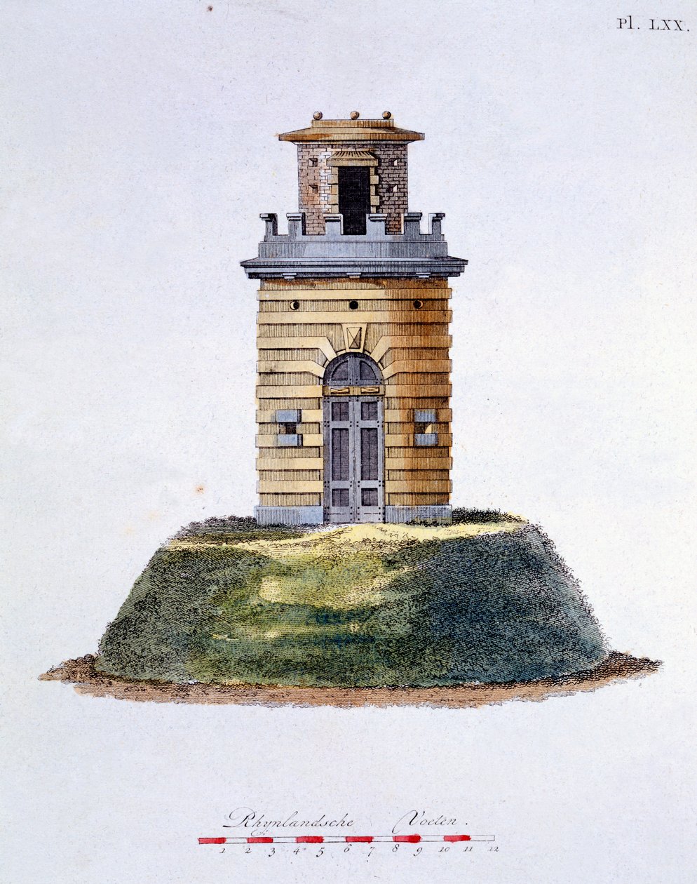 Design z Magazine of Garden Gems od G. van Laara, vydaný v roce 1802 od Dutch School