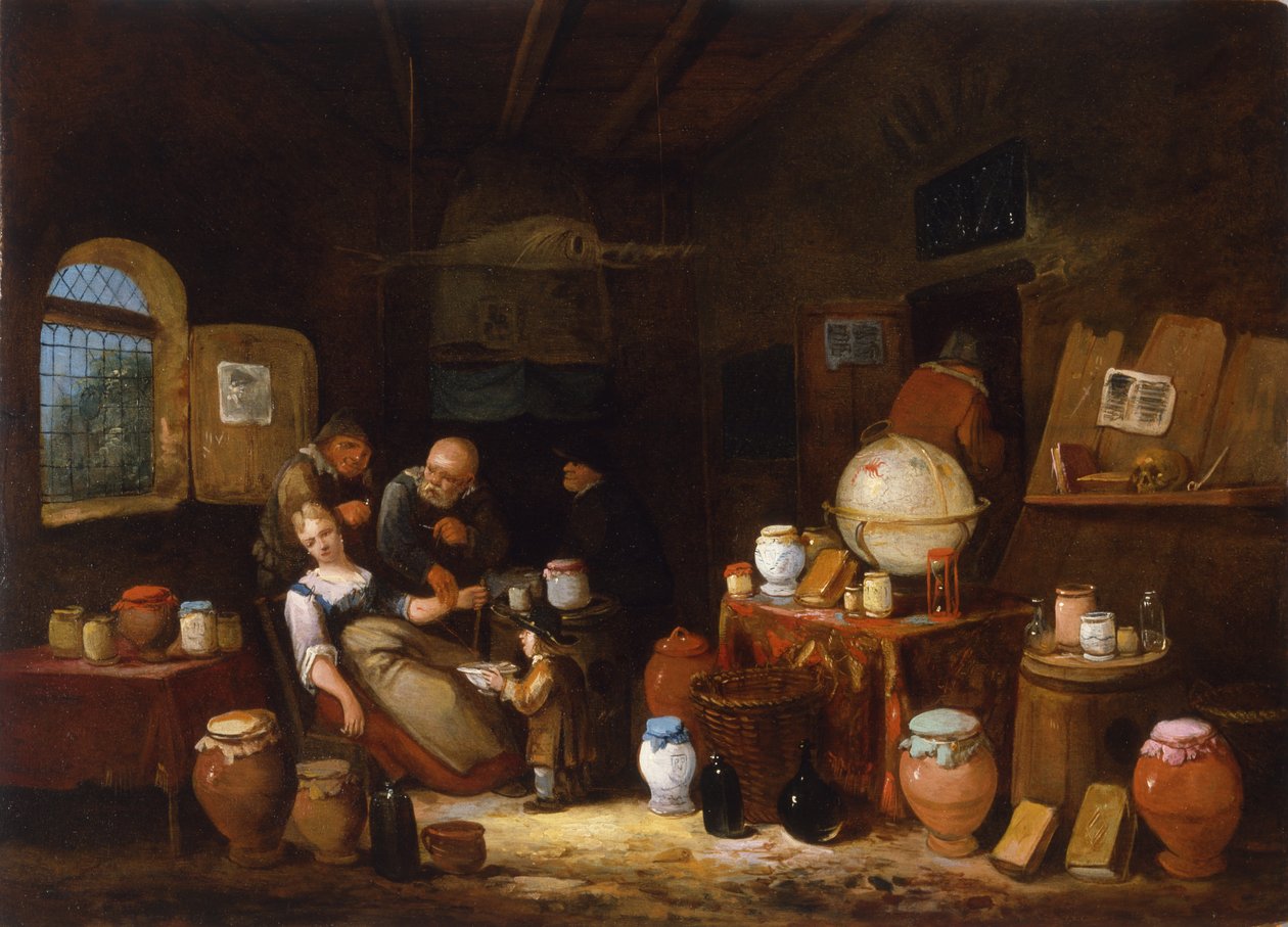 Holandský lékárník, kolem 1775-1800 od Dutch School