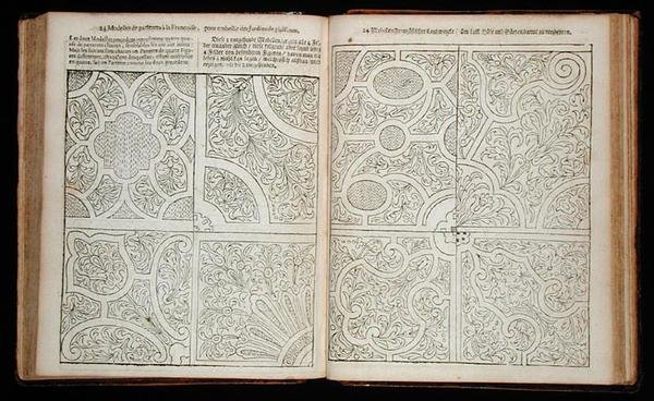 Parterry ve francouzském stylu, z „Holandského zahradníka“ od Johanna van der Groena, vydáno 1699 (rytina) (viz také 171924 od Dutch School