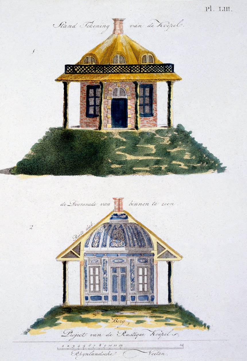 Zahradní ozdoba z Magazine of Garden Gems od G. van Laara z roku 1802 od Dutch School