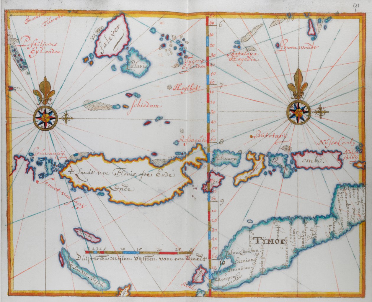 Ostrov Timor a okolí. od Dutch School