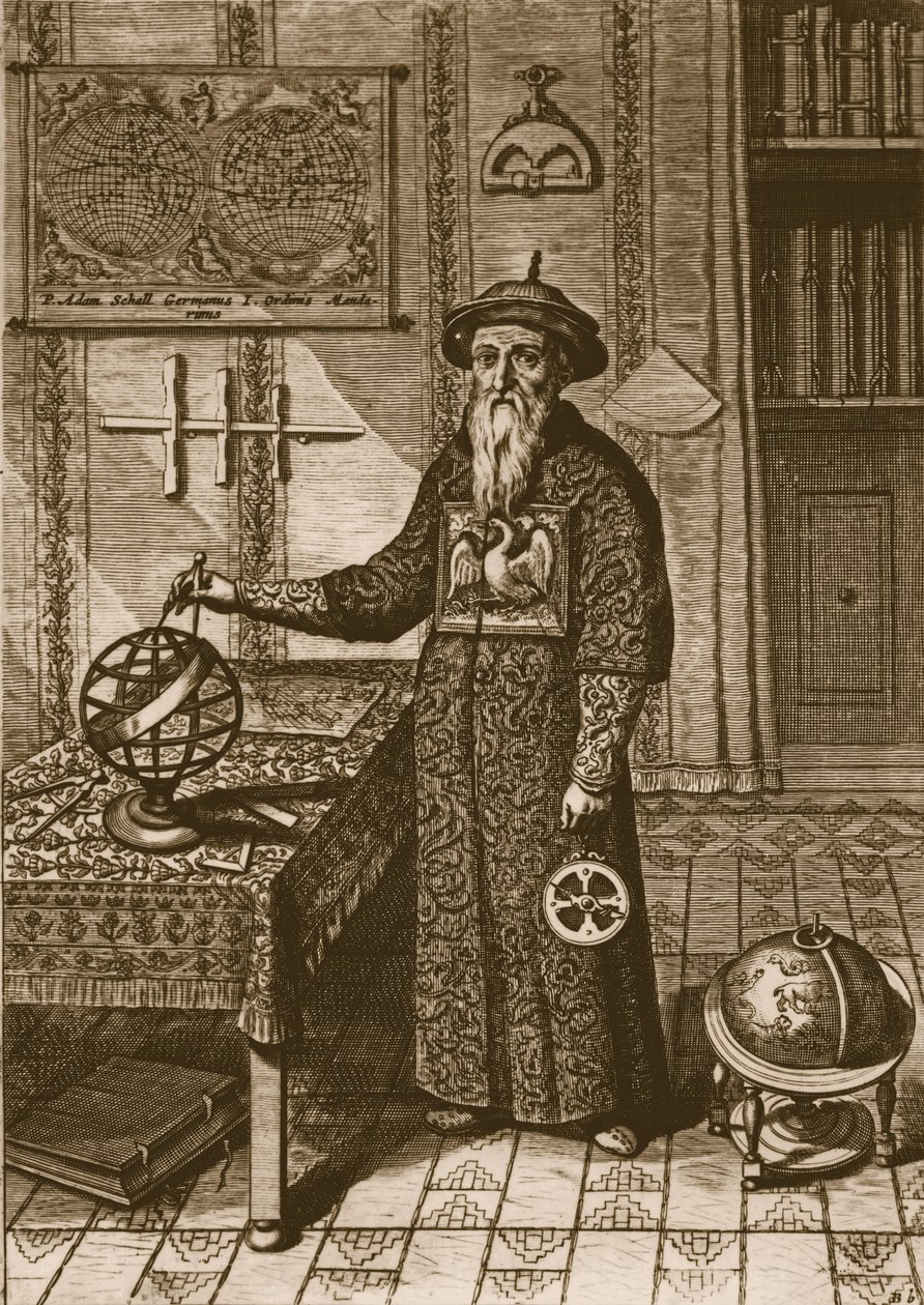 Johann Adam Schall von Bell, z knihy China Illustrata od Athanasia Kirchera, 1667. od Dutch School