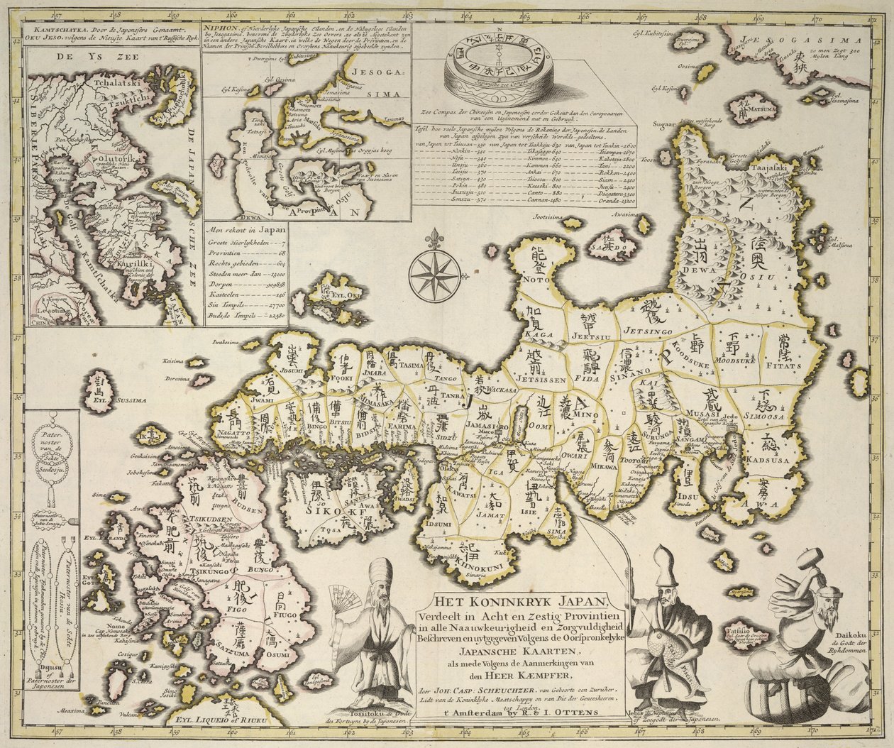 Mapa Japonska od Dutch School