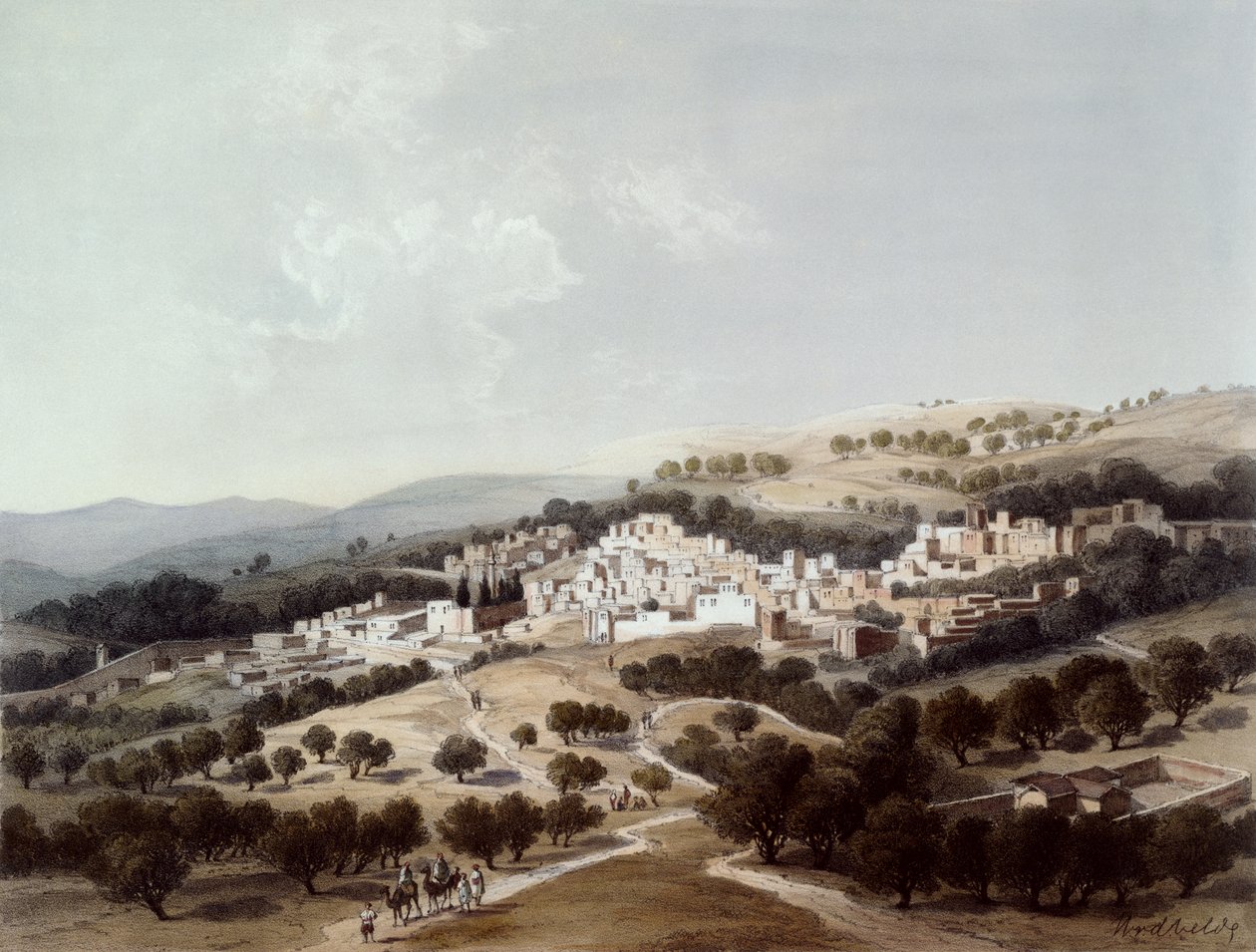 Nazaret, vyrytý Terrym od Dutch School