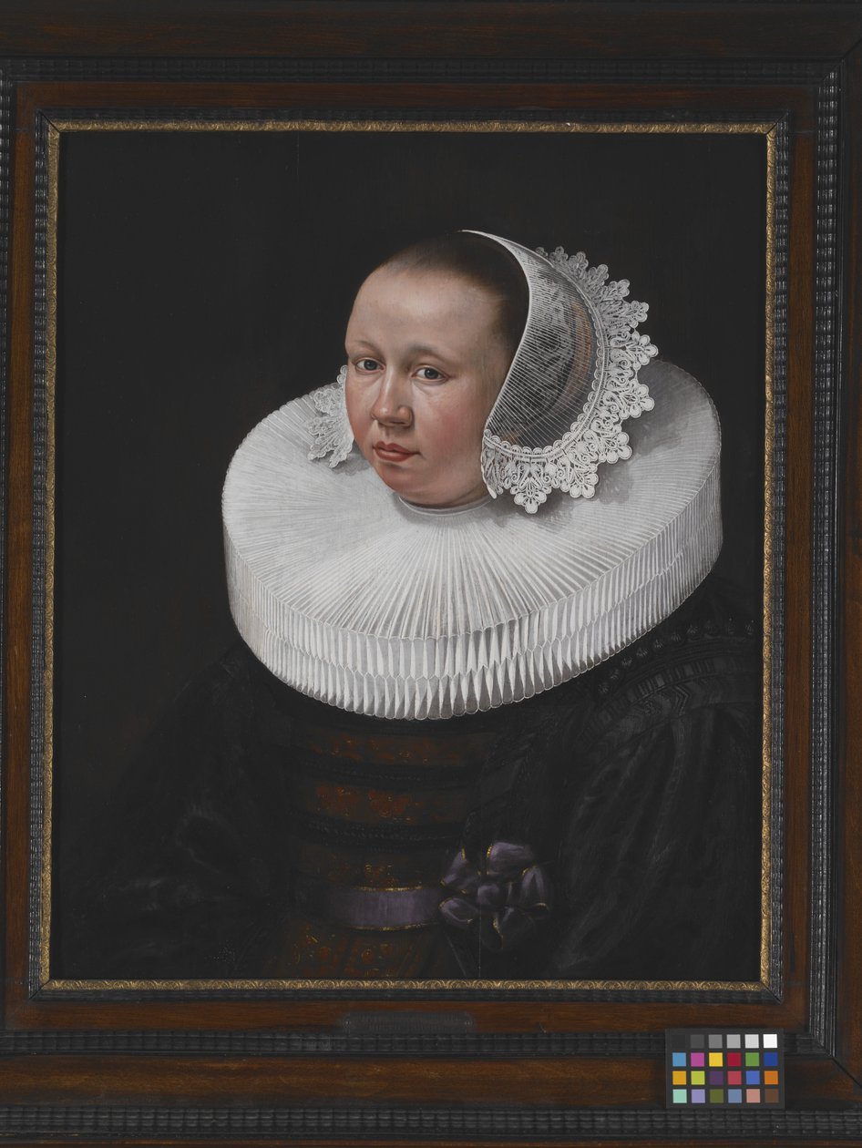 Portrét ženy (olej na dřevě) od Dutch School