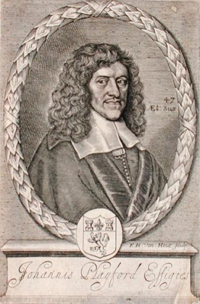 Portrét Johna Playforda (1623-86) vyrytý Frederickem Hendrickem van Hoveem (asi 1628-98) (rytina) od Dutch School