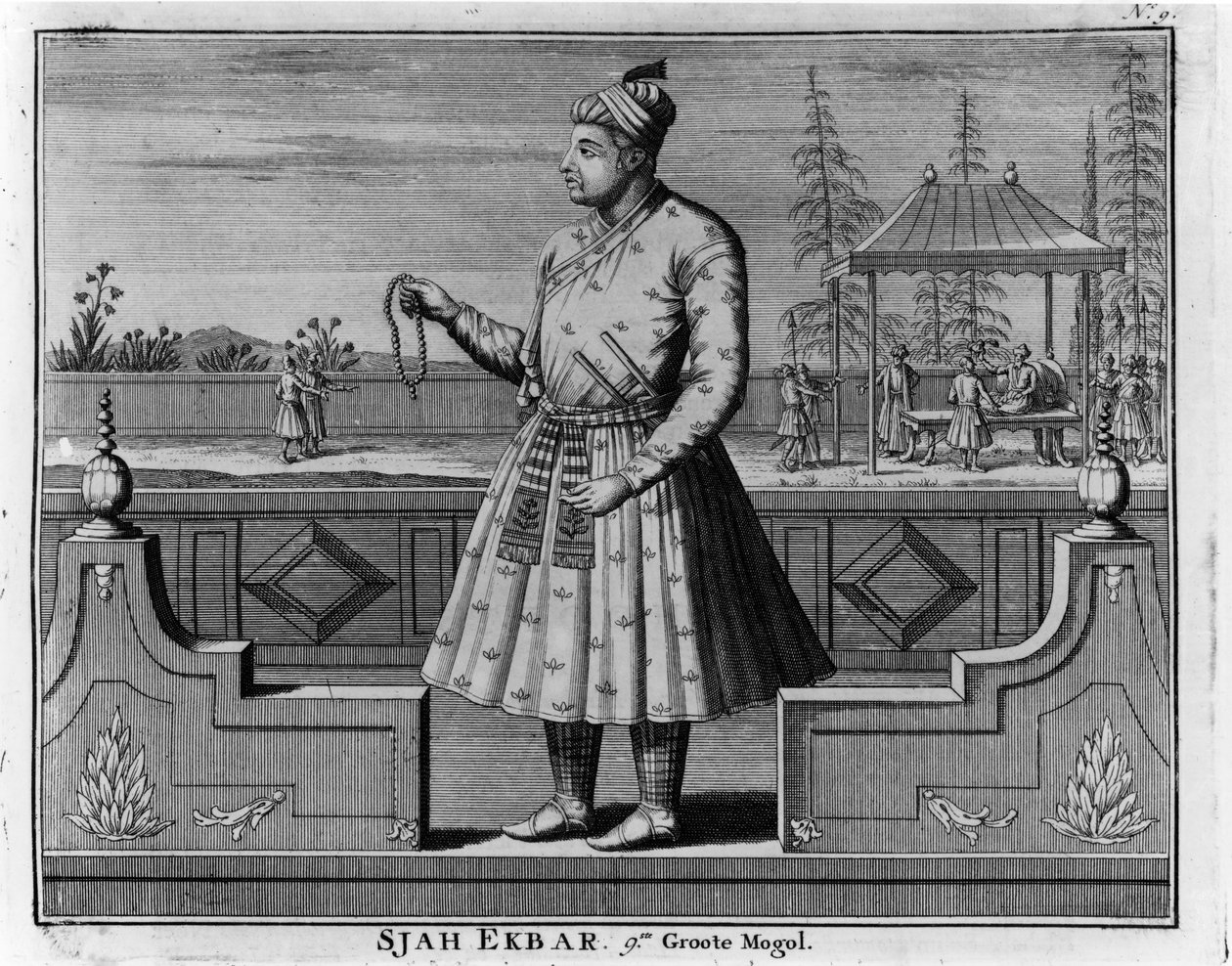 Portrét Sjah Ekbar od Dutch School
