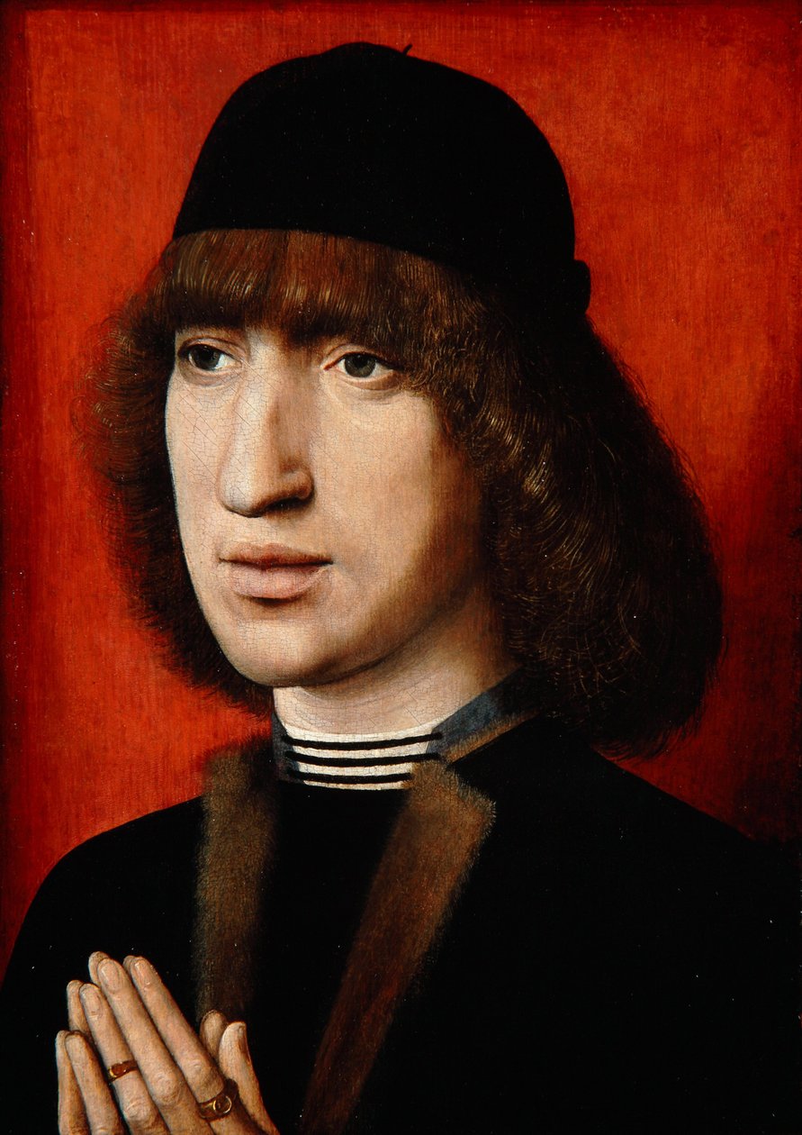 Portrét muže, c.1480-90 od Dutch School