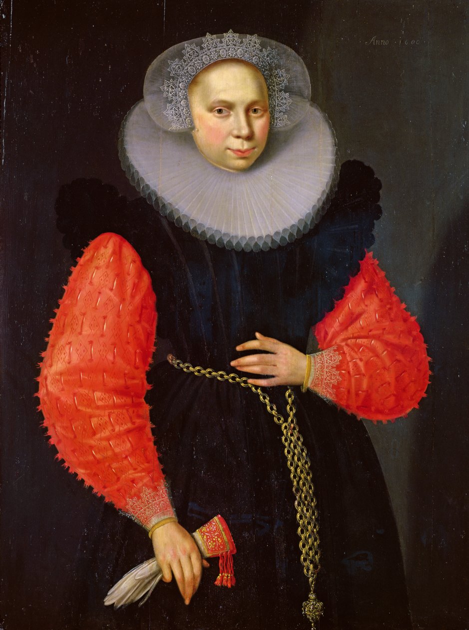 Portrét ženy, 1600 od Dutch School
