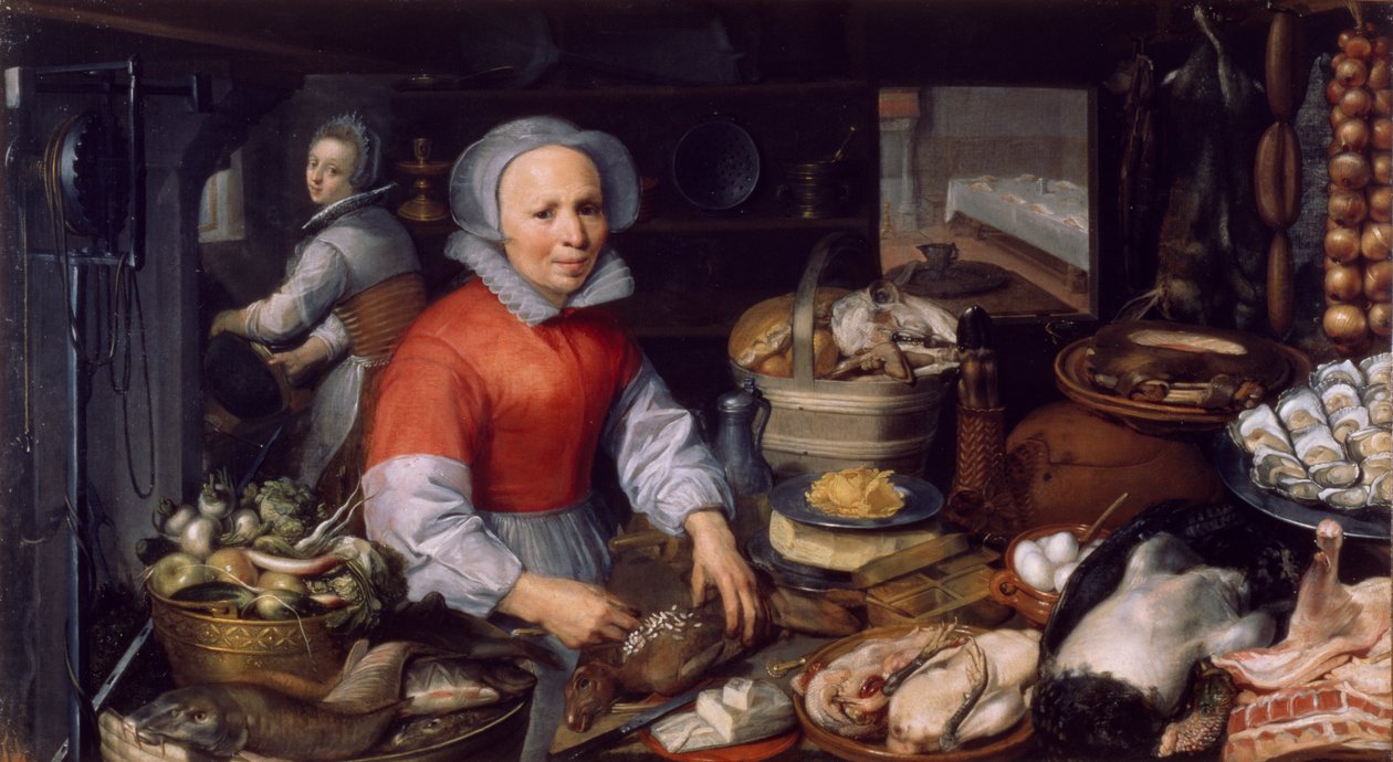 Přípravy na hostinu, 1575-1625 od Dutch School