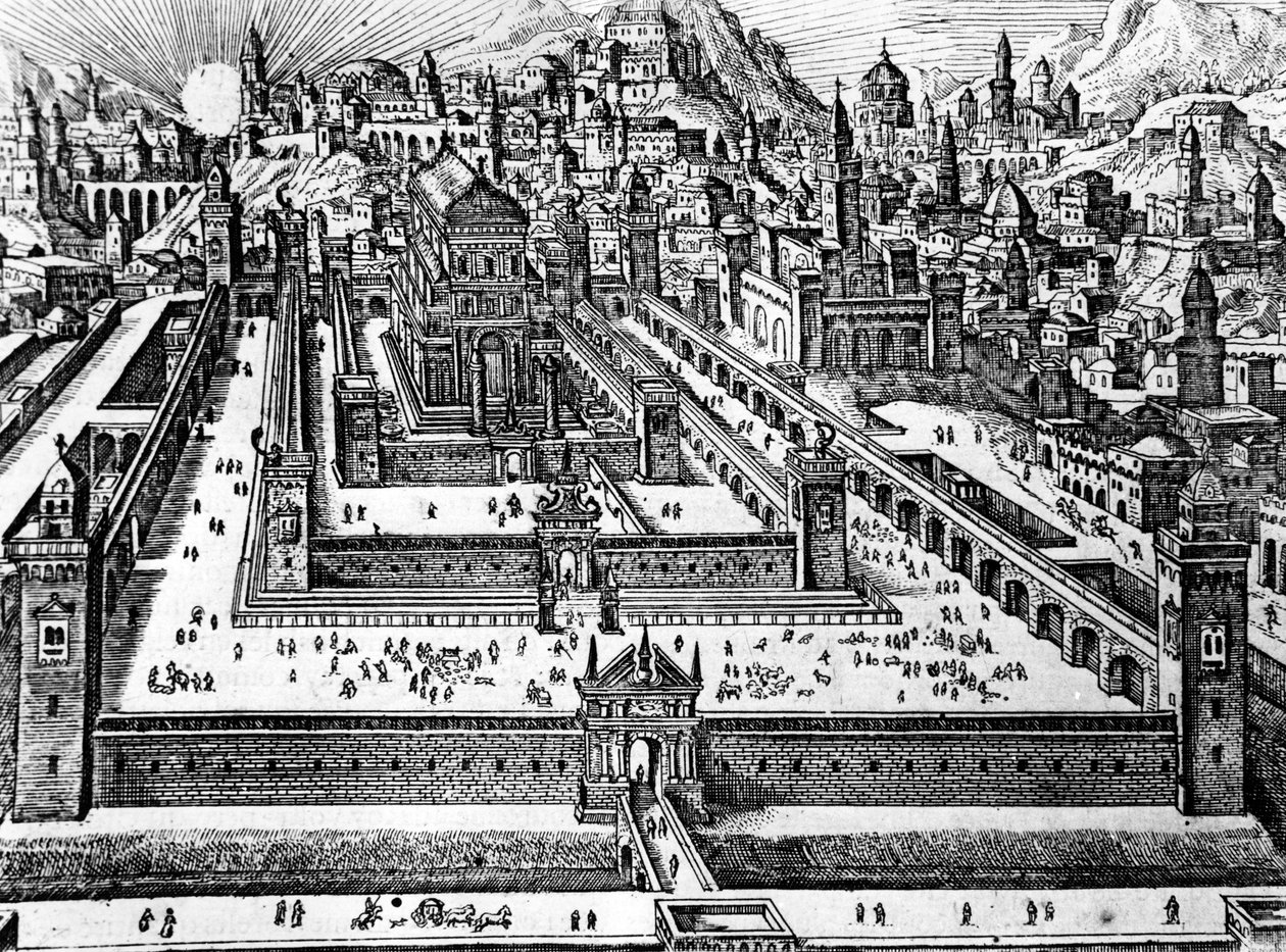 Rekonstrukce Šalomounova chrámu, kolem roku 1700 od Dutch School