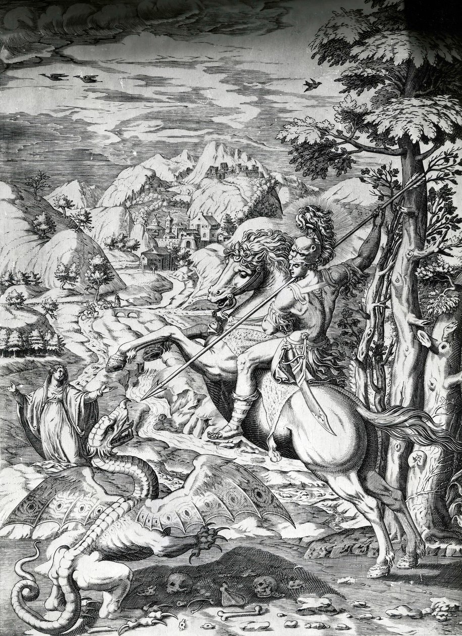 Svatý Jiří a drak, 16. století od Dutch School