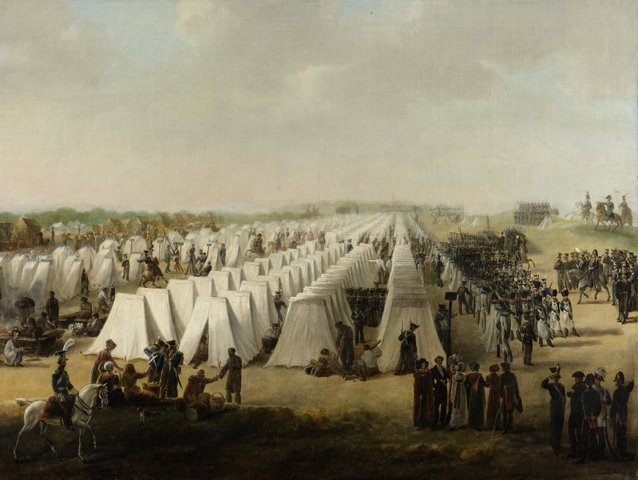 Vojenský tábor v Rijenu, 1831-5 od Dutch School