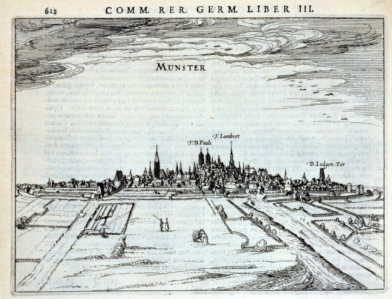 Pohled na město Munster z knihy Rerum Germanicarum, P. Bertin, Amsterdam 1616 od Dutch School