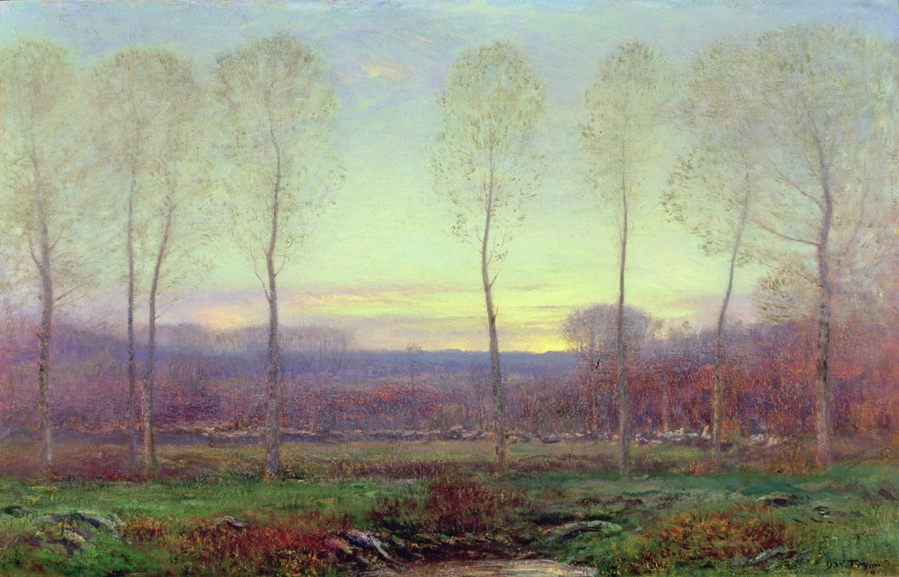 Říjnový soumrak od Dwight William Tryon