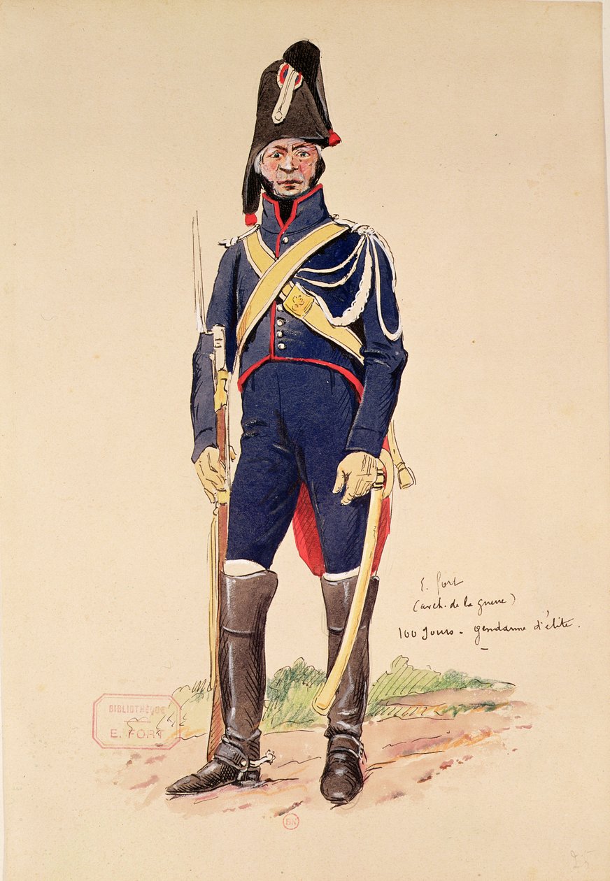 Elitní voják Imperiální gardy během Cent-Jours od E. Fort