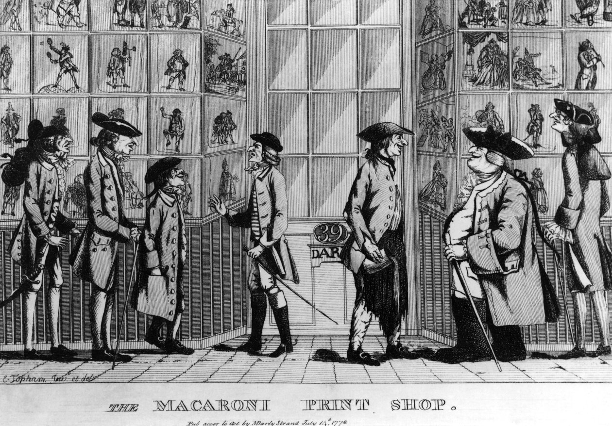 Tiskárna makaronů, hospoda. N. Darley, 1772 od E Jopham