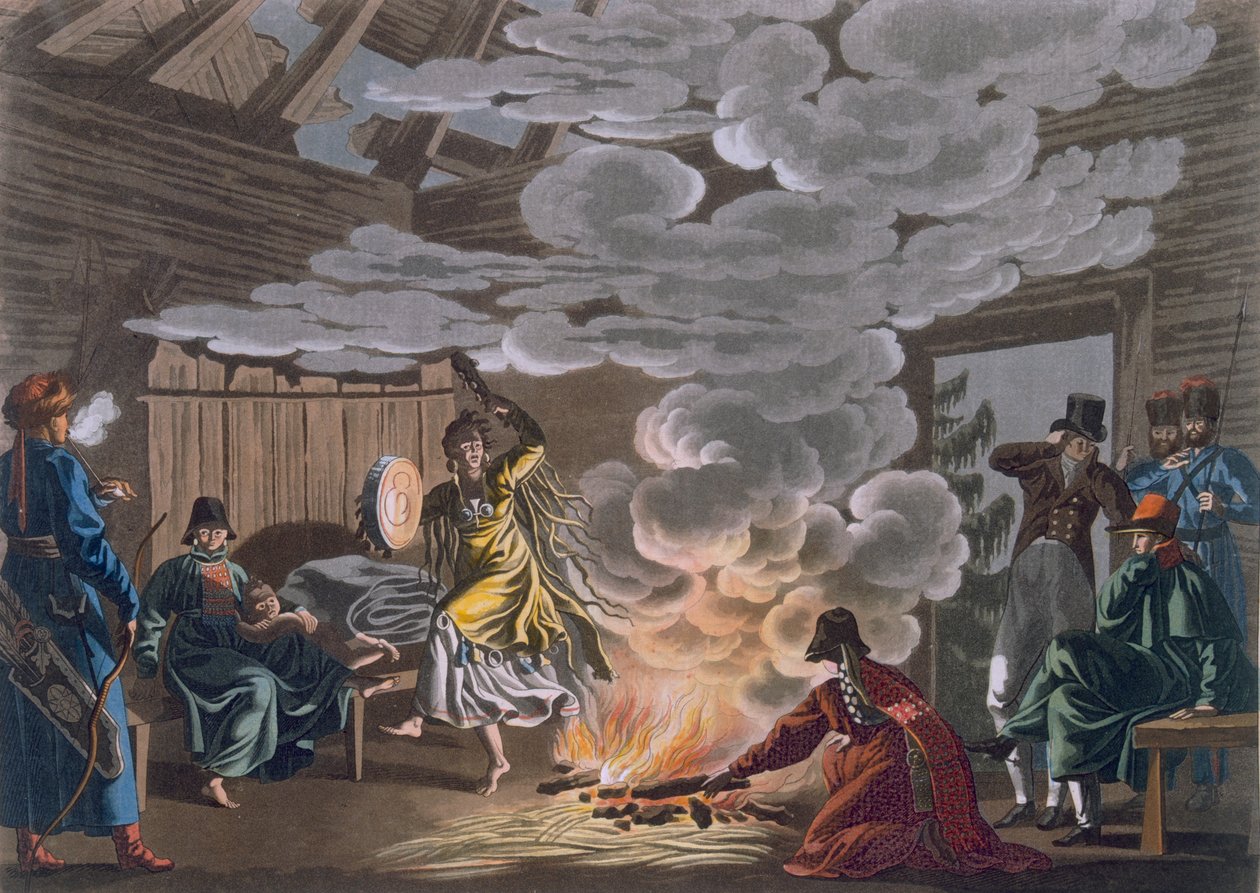 Šaman Theliotských Tatarů, 1812-13 od E. Karnejeff
