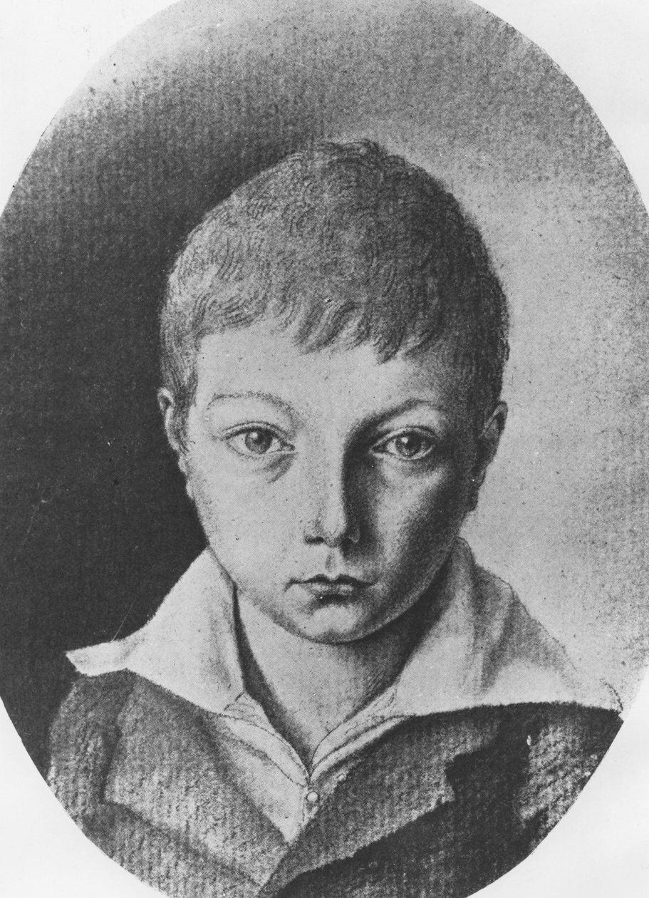 Portrét Charlese Augustina Sainte-Beuvea, 9 let od E. de Bonnieres