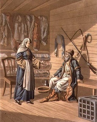 Grebensky Cossack, rytý A. Manz (litho) od E. (after) Karnejeff