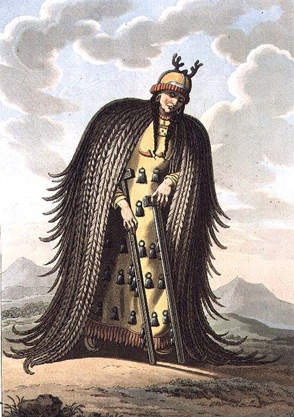 Čarodějka z Tungusy, vyryto Grosem (litho) od E. (after) Karnejeff