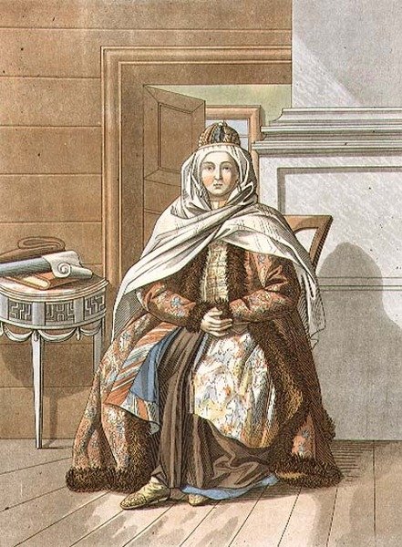 Tatarka z Tomska, vyrytý Jegorem Skotnikoffem (1782-1843) (litho) od E. (after) Karnejeff