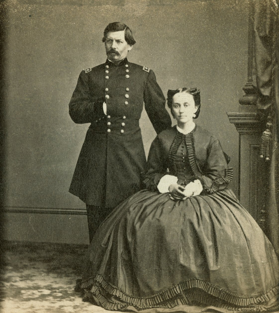 Generálmajor George B. McClellan a jeho manželka, publikoval Anthony