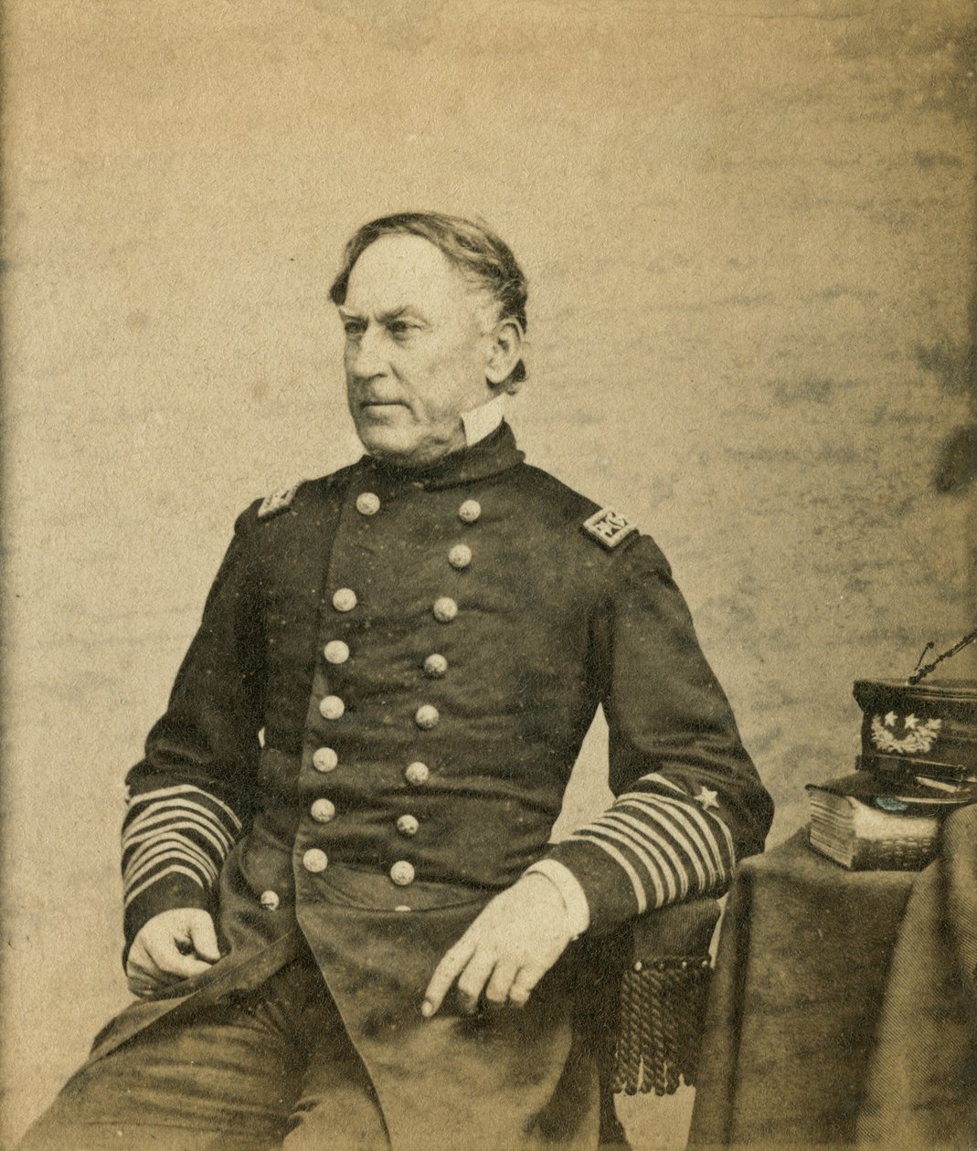 Viceadmirál David Farragut (1801-70) kolem 1865 od E. Anthony