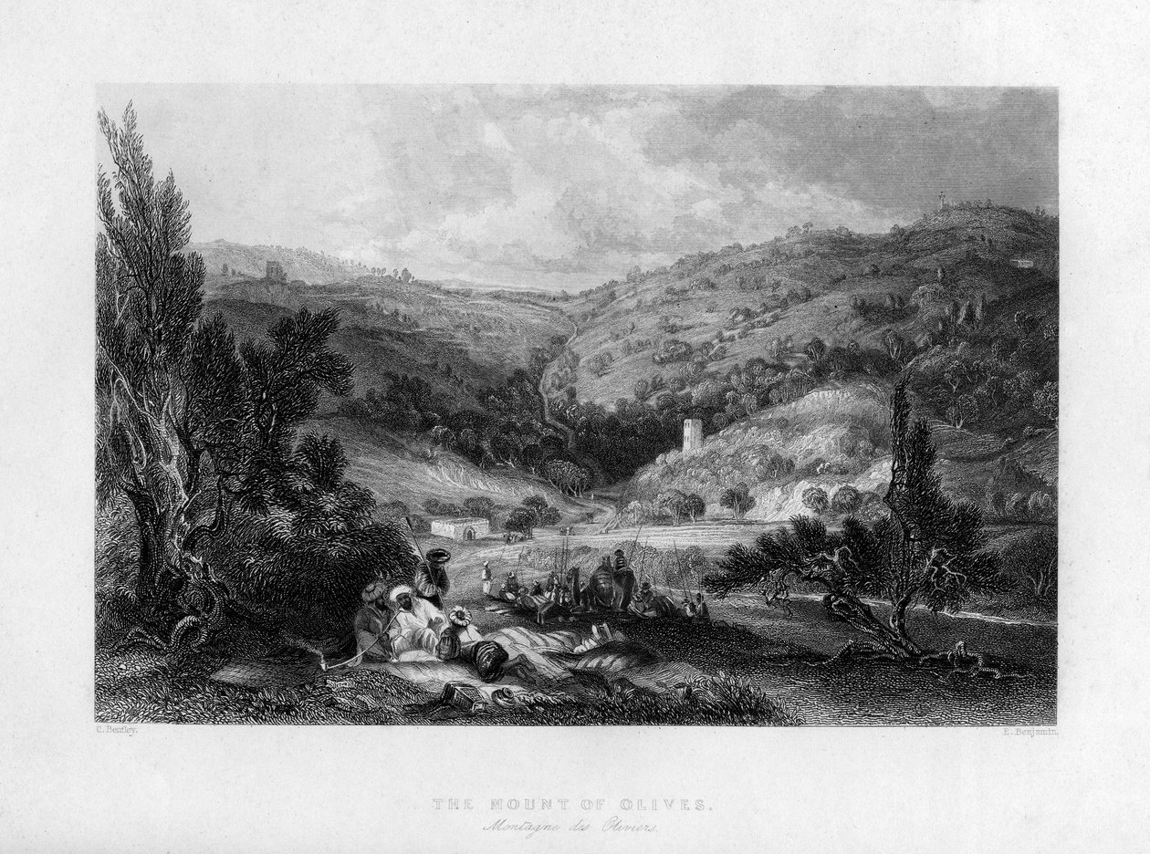 Olivová hora, Izrael, 1841. od E Benjamin
