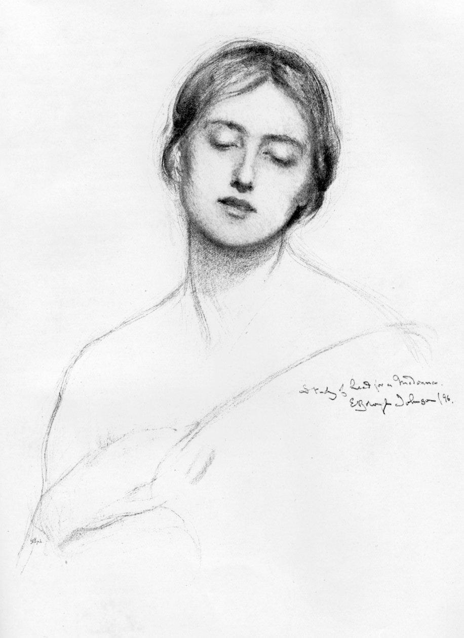 Studie ženské hlavy, 1896 1898. od E. Borough Johnson