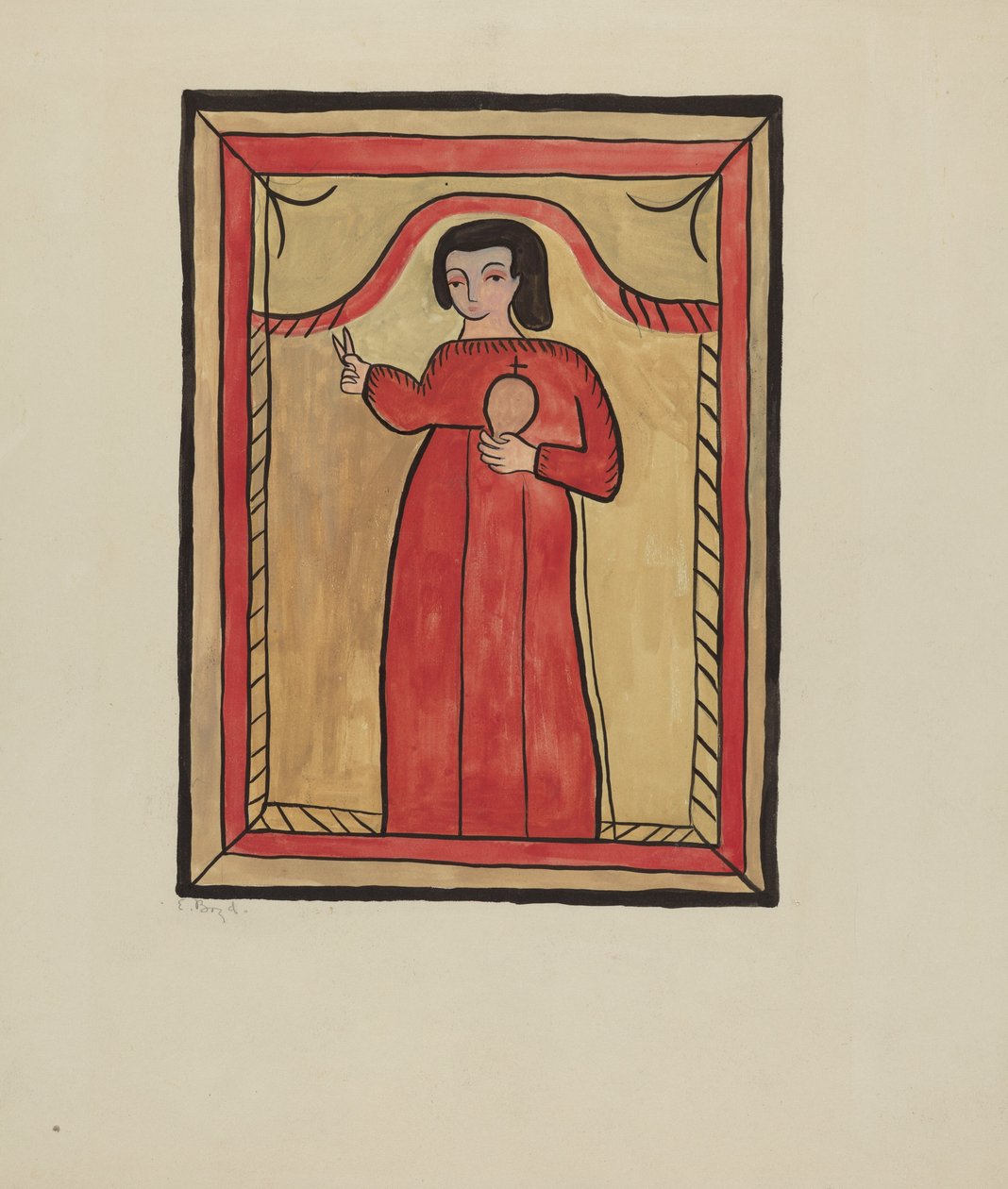 The Christ Child-Retalba El Nino Perdido, (The Lost Child) a Retabla od E. Boyd