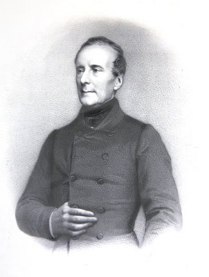 Alphonse de Lamartine a jeho podpis (litho) od E. Charpentier