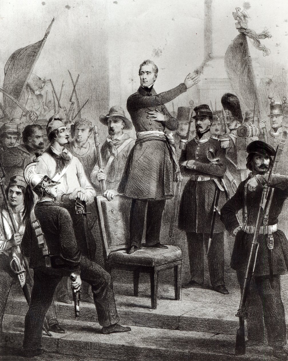 Alphonse de Lamartine na radnici od E. Charpentier