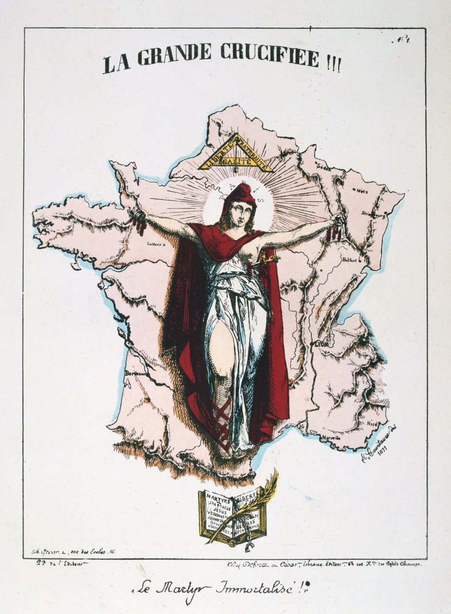 Le Martyr Immortalise!, alegorie republikánské Francie, 1871. od E. Courtaux