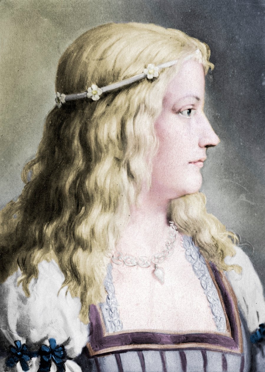 Lucrezia Borgia 1480-1519, c 18. století od E Hader