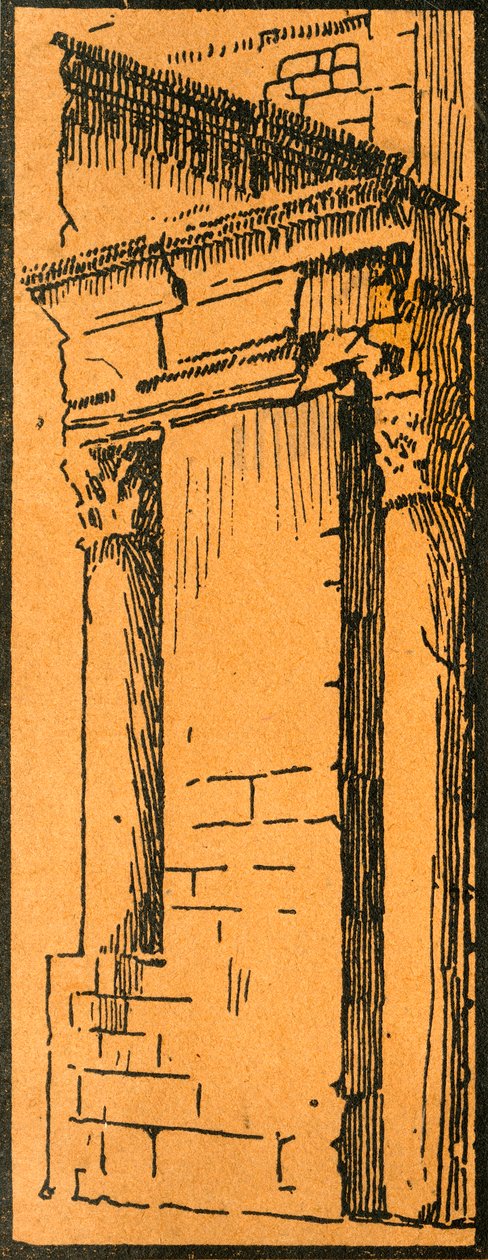„Portikus Fóra sousedící s Hotel du Nord-Pinus“, 20. léta 20. století. od E Laget