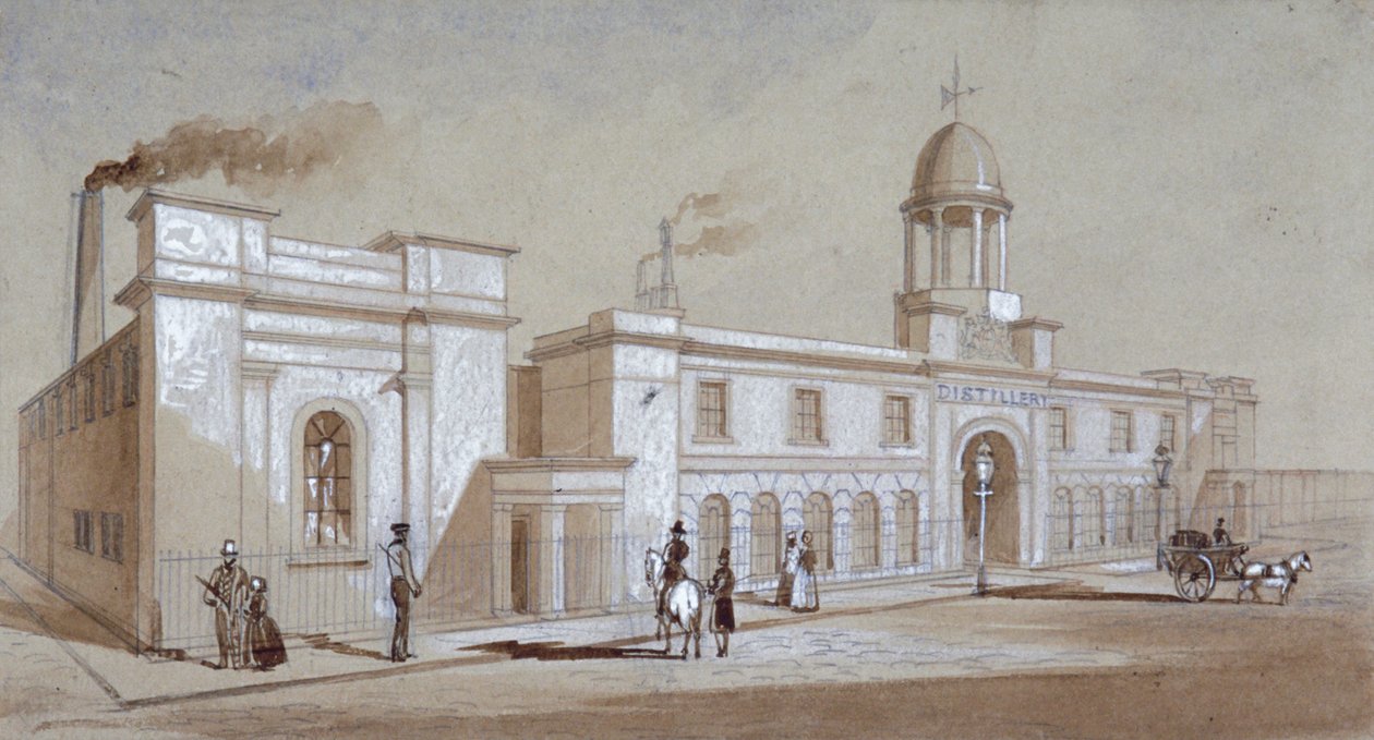Pohled na palírnu Grimble and Booth na Albany Street, St Pancras, Londýn, c1830 od E Noyce