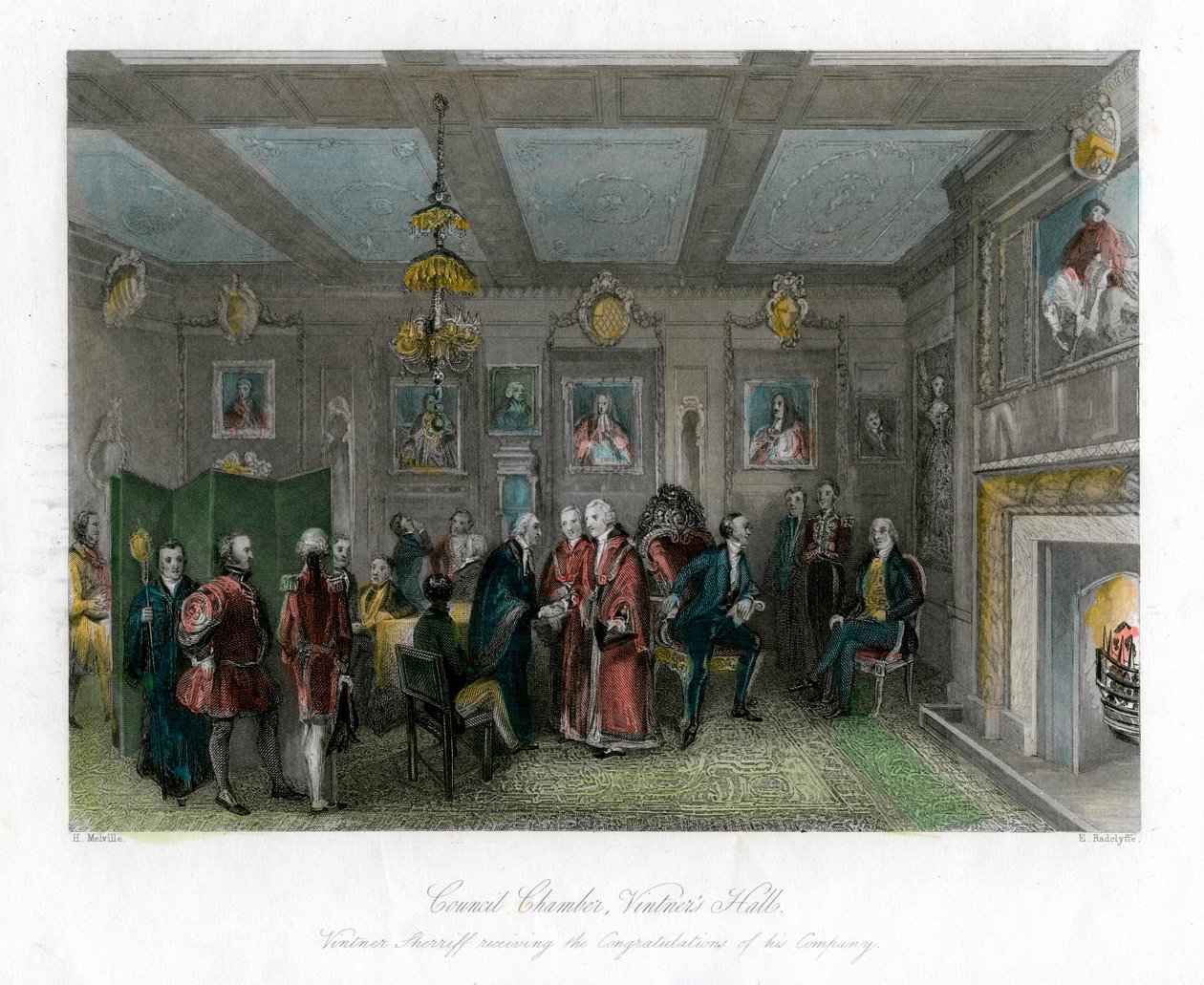 Síň rady, Vintners Hall, City of London. od E. Redclyffe