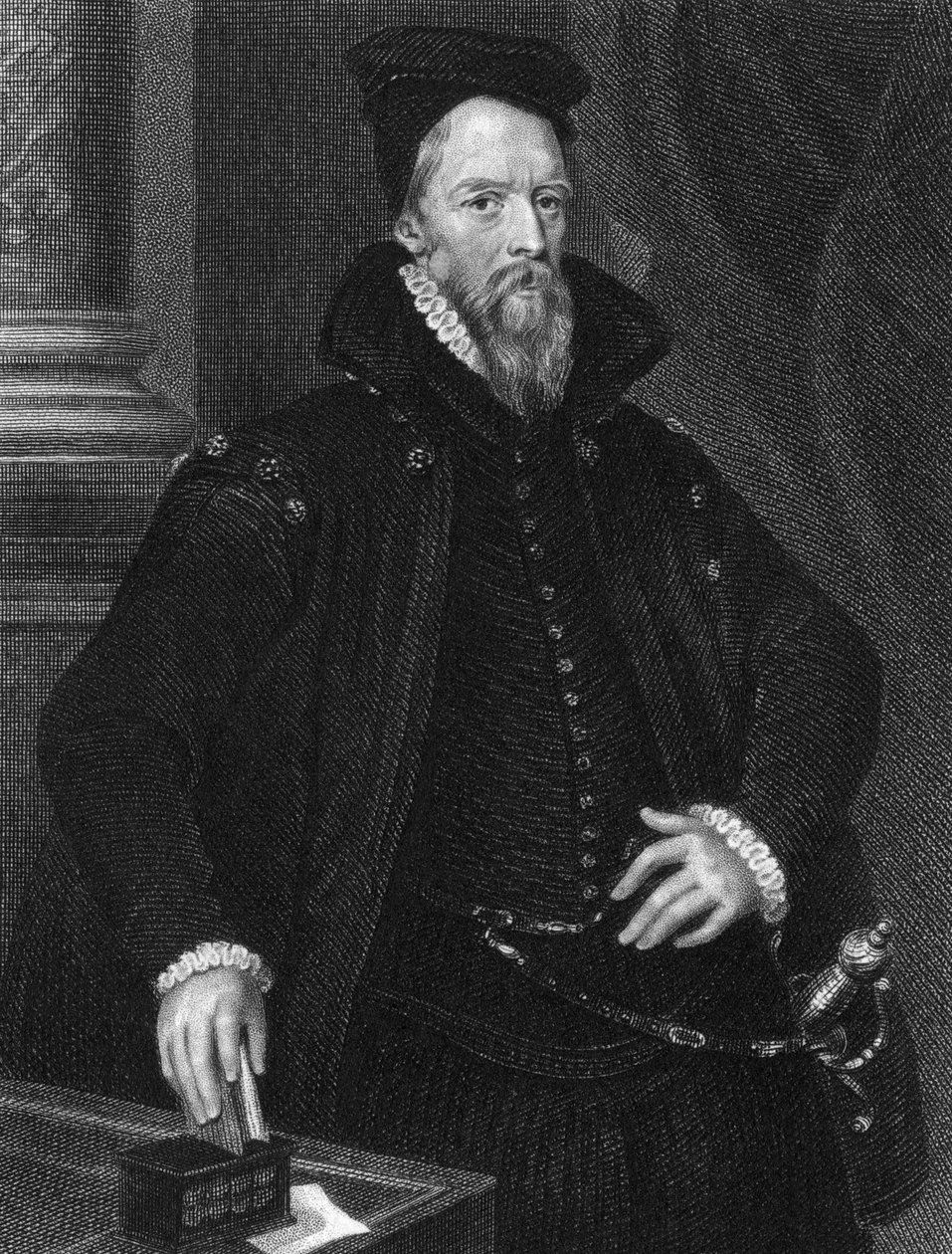 Ambrose Dudley, 3. hrabě z Warwicku d. 1589, 1825 od E. Scriven