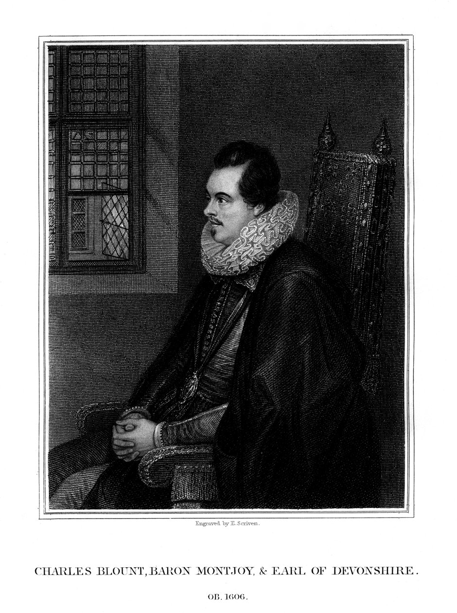 Charles Blount, 1. hrabě z Devonu, anglický dvořan a voják, 1827. od E. Scriven
