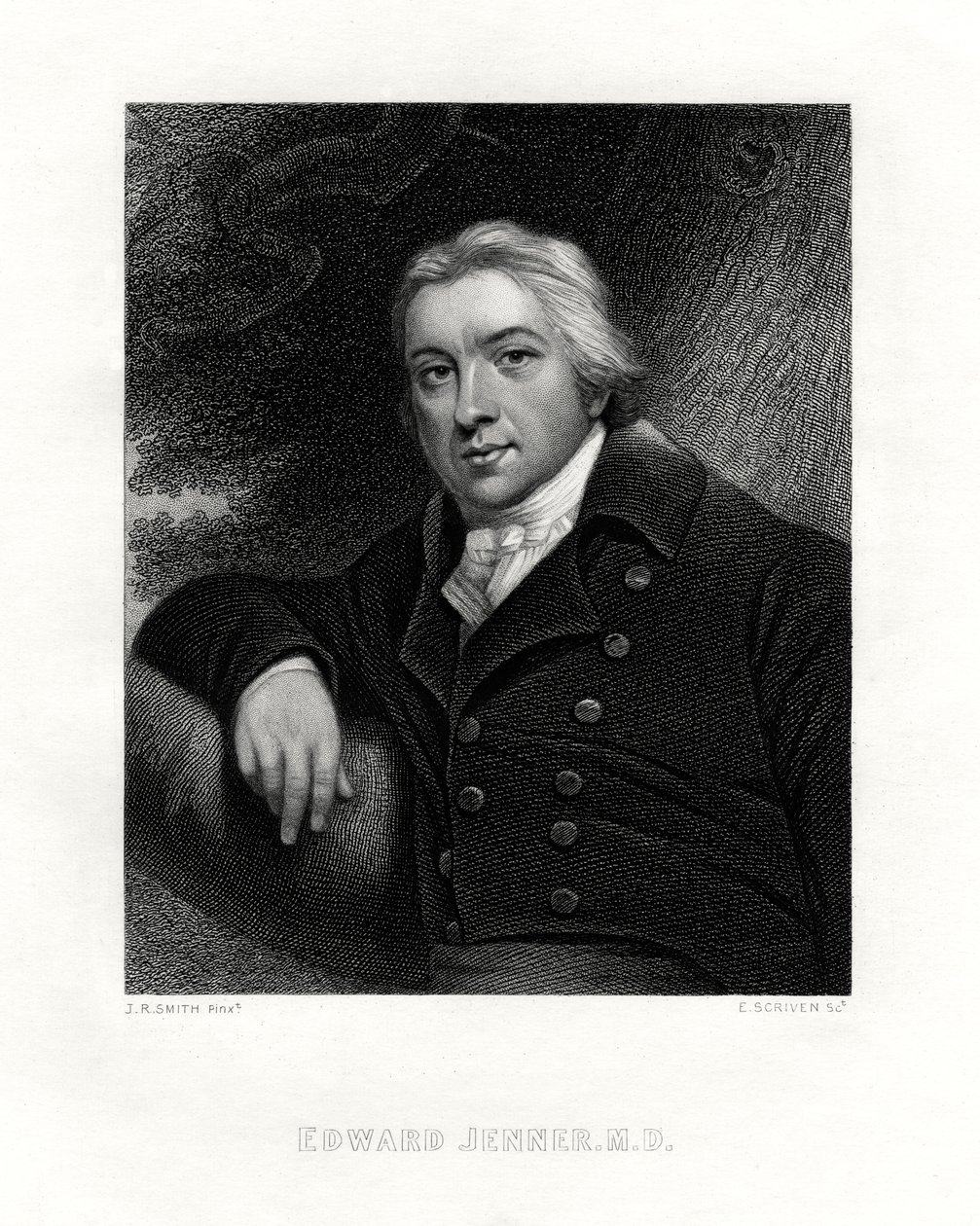 Edward Jenner, anglický venkovský lékař, 19. století. od E. Scriven