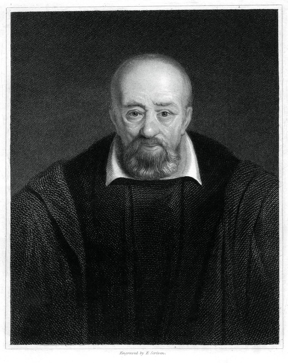 George Buchanan , skotský historik a humanistický učenec, 1833. od E. Scriven