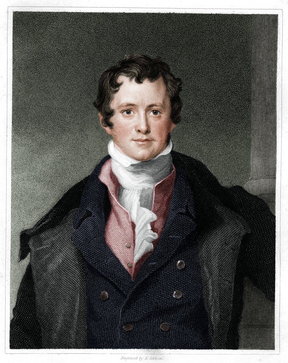 Humphry Davy, anglický chemik, 1833 od E. Scriven